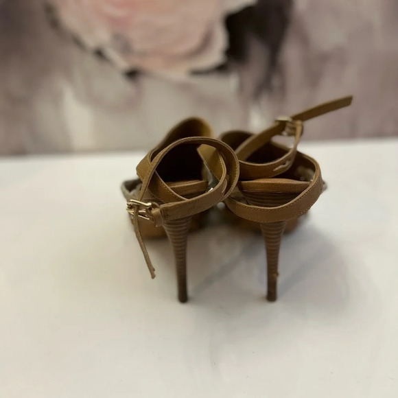 . Coach Jody Veg Leather Print Python Sandals Natural size 8.5 - Picture 4 of 6